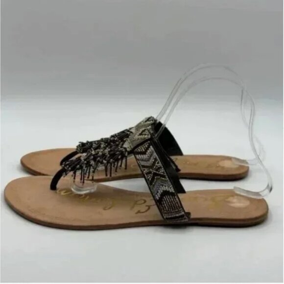 Sam Edelman Women's Anella Beaded Tassel Thong Sandal Size 10 - Picture 4 of 8